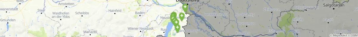 Map view for Pharmacies emergency services nearby Nickelsdorf (Neusiedl am See, Burgenland)